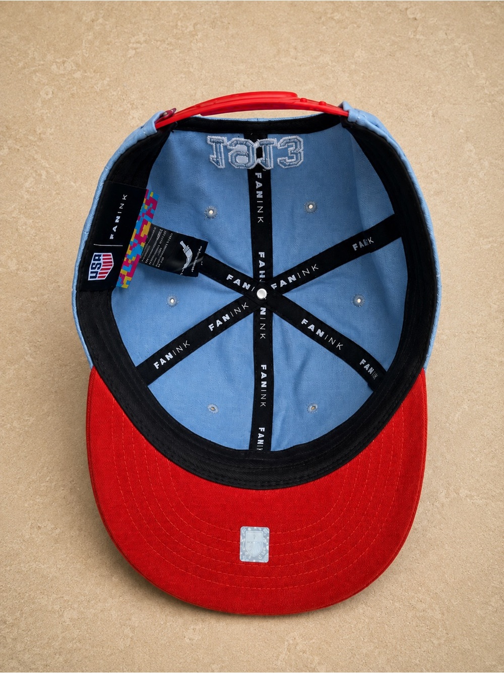 FANINK USA Soccer Snapback Hat Blue Red Vintage 1913 New With Tags - Picture 8 of 10